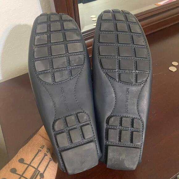 Louis Vuitton Big Logo Buckle Black Monte Carlo Loafers Size 9 - Picture 7 of 8